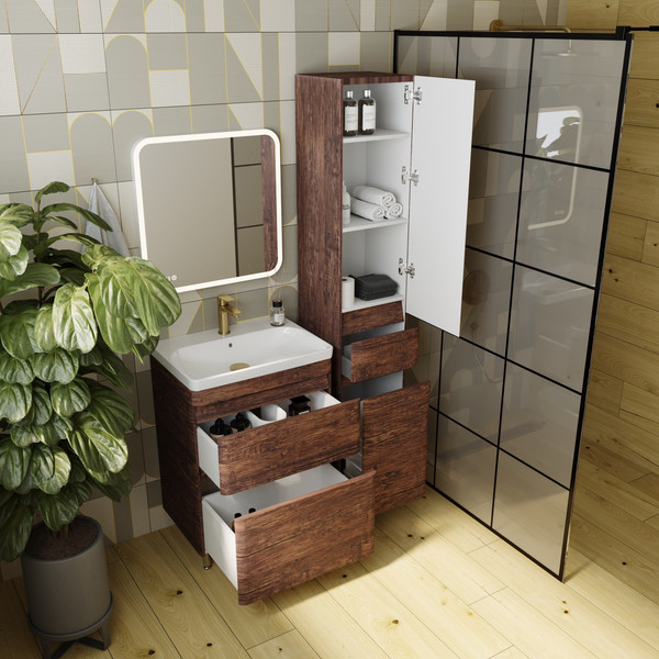 Изображение товара Тумба под умывальник Symbolite Атлантика 60 Люкс Plus (старое дерево)