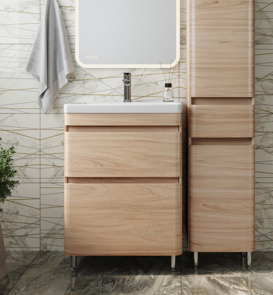 Изображение товара Тумба под умывальник Symbolite Атлантика 60 Люкс Plus (ясень перламутр)