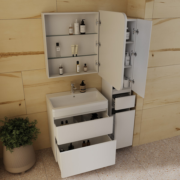 Изображение товара Тумба под умывальник Symbolite Атлантика 70 Люкс Plus (белый)