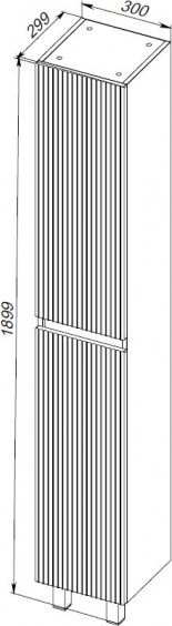 Изображение товара Шкаф-пенал для ванной АВН Виго 30 / 68.10 (3)