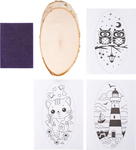 Изображение товара Доска для выжигания Десятое королевство Котик, Маяк, Совы / 05796
