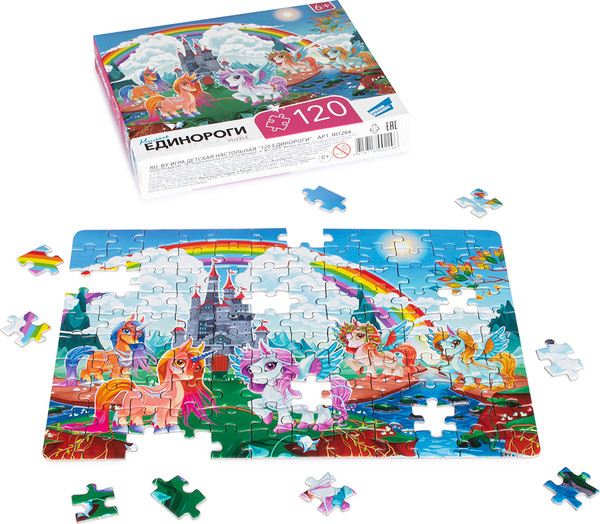 Изображение товара Пазл Dream Makers Единороги / RI1204C (120эл)
