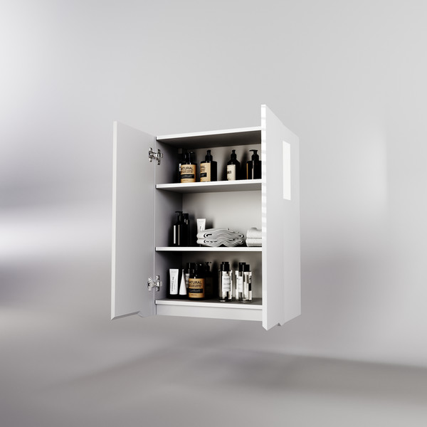 Изображение товара Шкаф для ванной Symbolite Марелла мини 60 Люкс Plus (белый глянец)