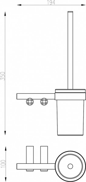 Изображение товара Ершик для унитаза Abber Osten 316 AA1832BG (брашированное светлое золото)