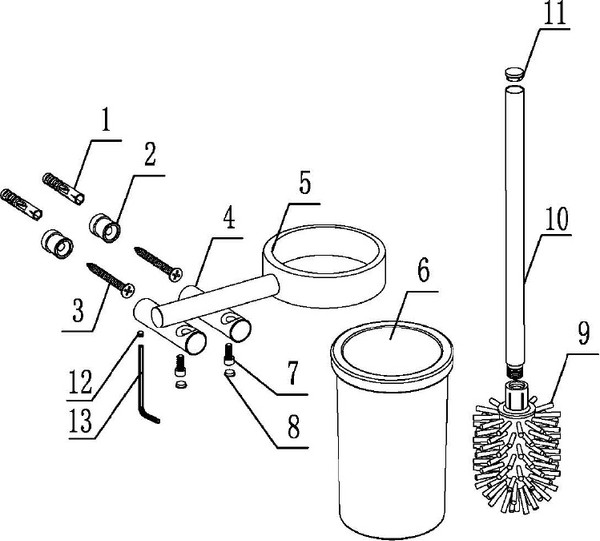 Изображение товара Ершик для унитаза Abber Osten 316 AA1832BG (брашированное светлое золото)