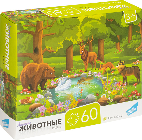 Изображение товара Пазл Dream Makers Животные / RI6002C (60эл)