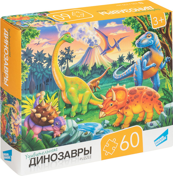Изображение товара Пазл Dream Makers Динозавры / RI6004C (60эл)