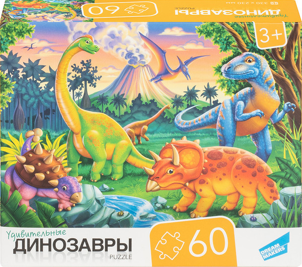 Изображение товара Пазл Dream Makers Динозавры / RI6004C (60эл)