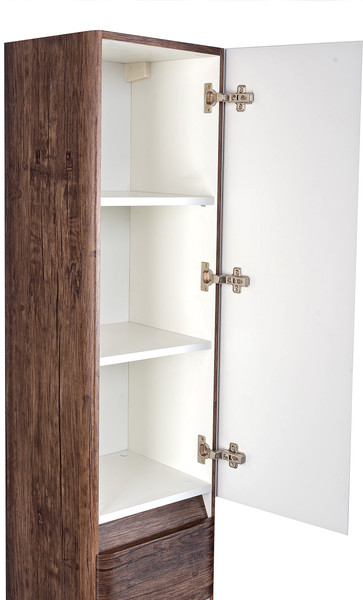 Изображение товара Шкаф-пенал для ванной Symbolite Атлантика 35 Люкс Plus с корзиной (старое дерево)