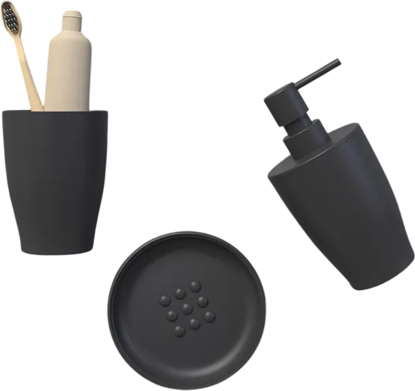 Изображение товара Набор аксессуаров для ванной Primanova Pure M-SAS15-06 (черный)