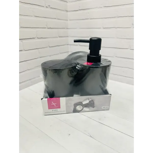 Изображение товара Набор аксессуаров для ванной Primanova Pure M-SAS15-06 (черный)