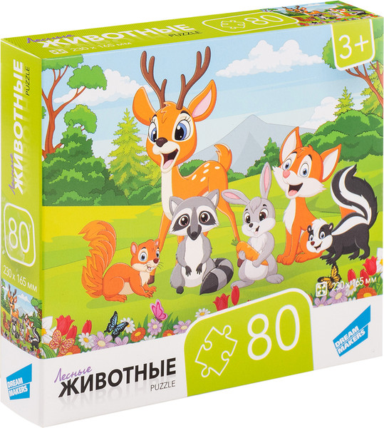 Изображение товара Пазл Dream Makers 80 Животные / RI8010C (80эл)
