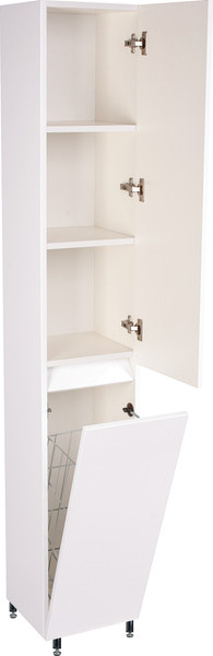 Изображение товара Шкаф-пенал для ванной Symbolite Даллас Люкс Plus с корзиной (белый)