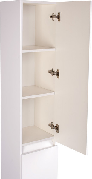 Изображение товара Шкаф-пенал для ванной Symbolite Даллас Люкс Plus с корзиной (белый)