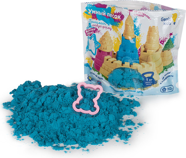 Изображение товара Набор для лепки Genio Kids Умный песок / SSR974 (1кг, голубой)