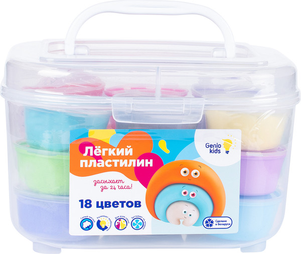 Изображение товара Пластилин легкий Genio Kids TA1724B (18цв)
