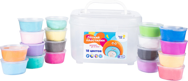 Изображение товара Пластилин легкий Genio Kids TA1724B (18цв)
