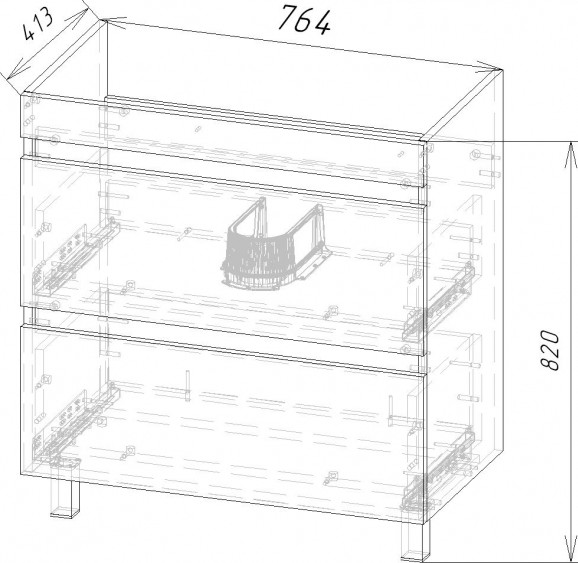 Изображение товара Тумба под умывальник АВН Тоскана 80 / 94.16 (20)