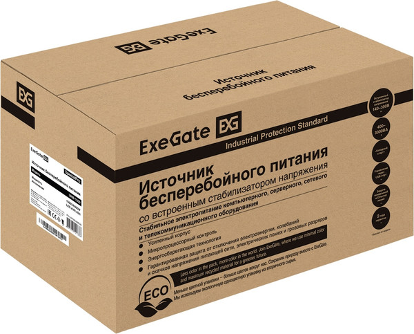 Изображение товара ИБП ExeGate SpecialPro UNB-1500.LED.AVR.4SH (EP285499RUS)