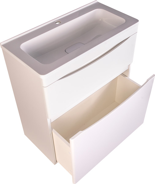 Изображение товара Тумба под умывальник Symbolite Бергамо мини 70 Люкс Plus 2 ящика (белый)