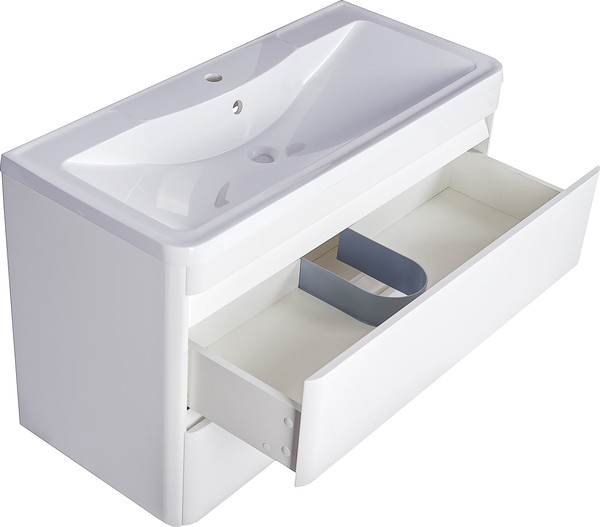Изображение товара Тумба под умывальник Symbolite Атлантика 100 Люкс Plus (подвесная, белый)