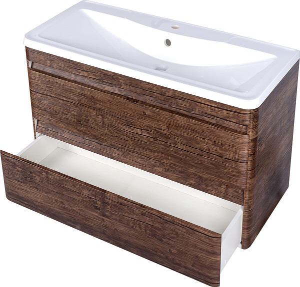 Изображение товара Тумба под умывальник Symbolite Атлантика 100 Люкс Plus (подвесная, старое дерево)