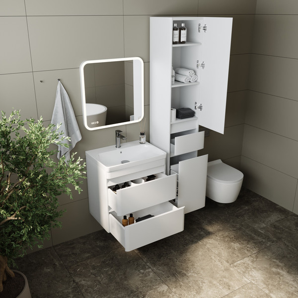 Изображение товара Тумба под умывальник Symbolite Атлантика 60 Люкс Plus (подвесная, белый)