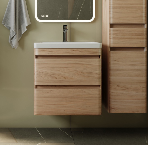 Изображение товара Тумба под умывальник Symbolite Атлантика 60 Люкс Plus (подвесная, ясень перламутр)