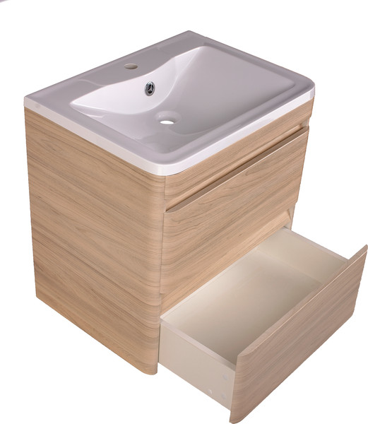 Изображение товара Тумба под умывальник Symbolite Атлантика 60 Люкс Plus (подвесная, ясень перламутр)