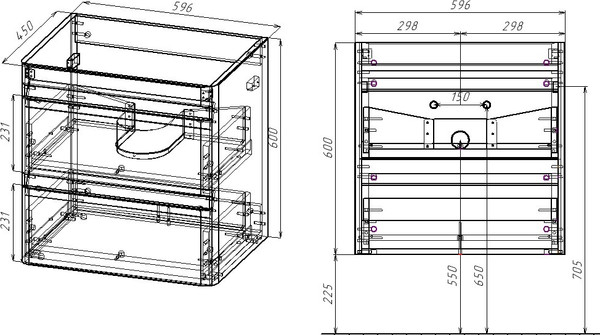 Изображение товара Тумба под умывальник Symbolite Атлантика 60 Люкс Plus (подвесная, ясень перламутр)
