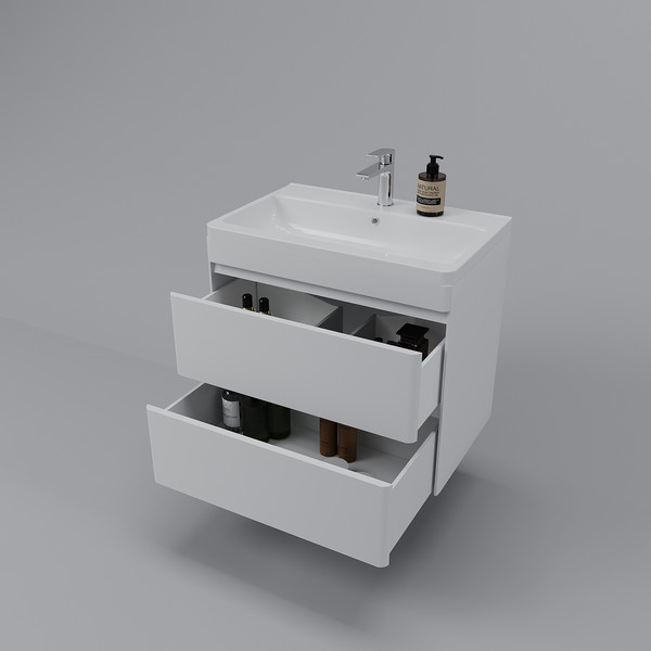 Изображение товара Тумба под умывальник Symbolite Атлантика 70 Люкс Plus (подвесная, белый)