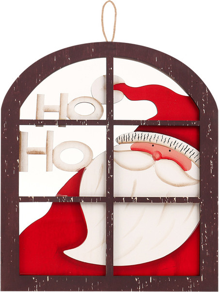 Изображение товара Подвеска новогодняя Darvish Окно с Сантой / DV-C-361 (дерево)