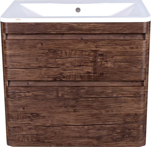 Изображение товара Тумба под умывальник Symbolite Атлантика 80 Люкс Plus (подвесная, старое дерево)