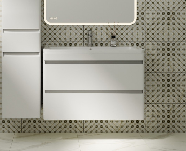 Изображение товара Тумба под умывальник Symbolite Атлантика 90 Люкс Plus (подвесная, белый)