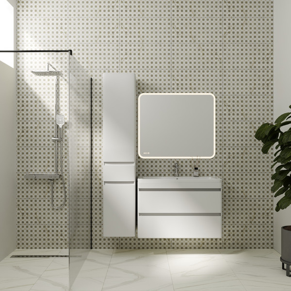 Изображение товара Тумба под умывальник Symbolite Атлантика 90 Люкс Plus (подвесная, белый)