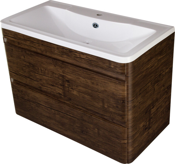 Изображение товара Тумба под умывальник Symbolite Атлантика 90 Люкс Plus (подвесная, старое дерево)