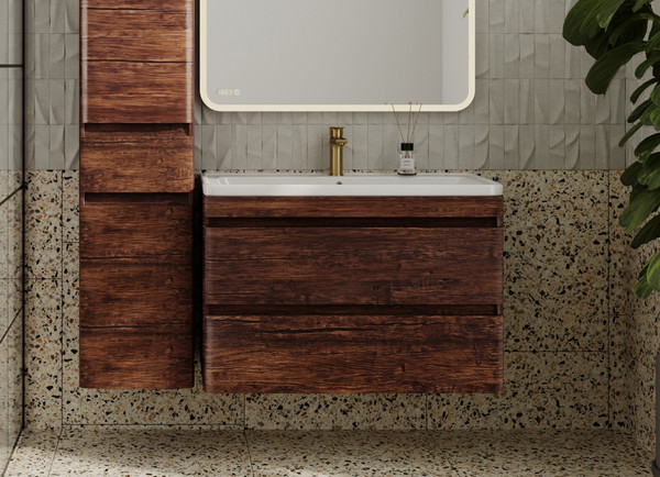 Изображение товара Тумба под умывальник Symbolite Атлантика 90 Люкс Plus (подвесная, старое дерево)