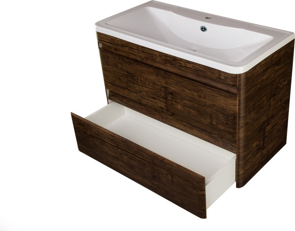 Изображение товара Тумба под умывальник Symbolite Атлантика 90 Люкс Plus (подвесная, старое дерево)