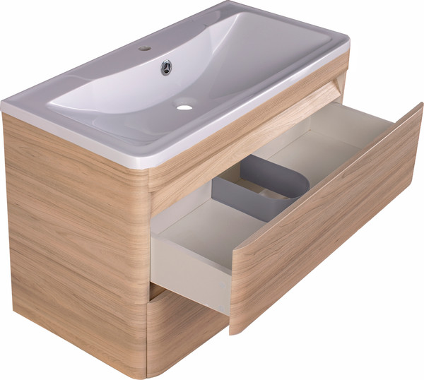 Изображение товара Тумба под умывальник Symbolite Атлантика 90 Люкс Plus (подвесная, ясень перламутр)