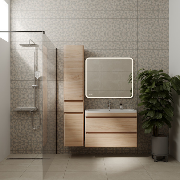 Изображение товара Тумба под умывальник Symbolite Атлантика 90 Люкс Plus (подвесная, ясень перламутр)