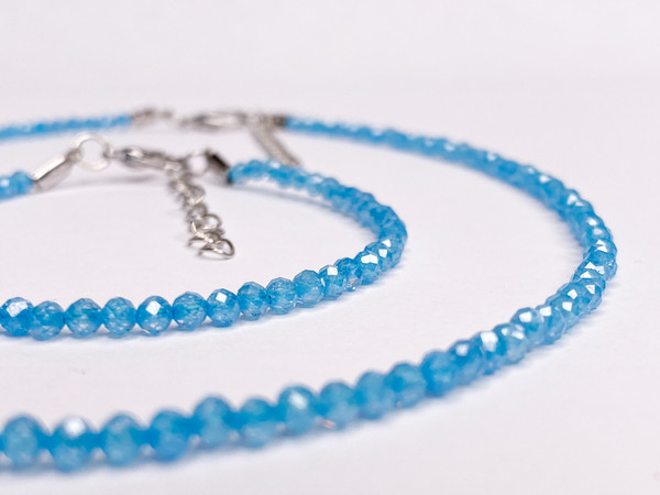 Изображение товара Браслет Wolves Циркон 5642 (голубой)