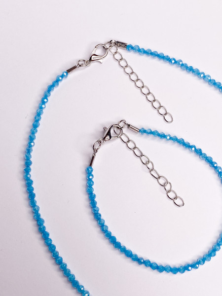 Изображение товара Браслет Wolves Циркон 5642 (голубой)