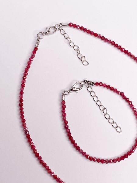 Изображение товара Браслет Wolves Циркон 5744 (красный)