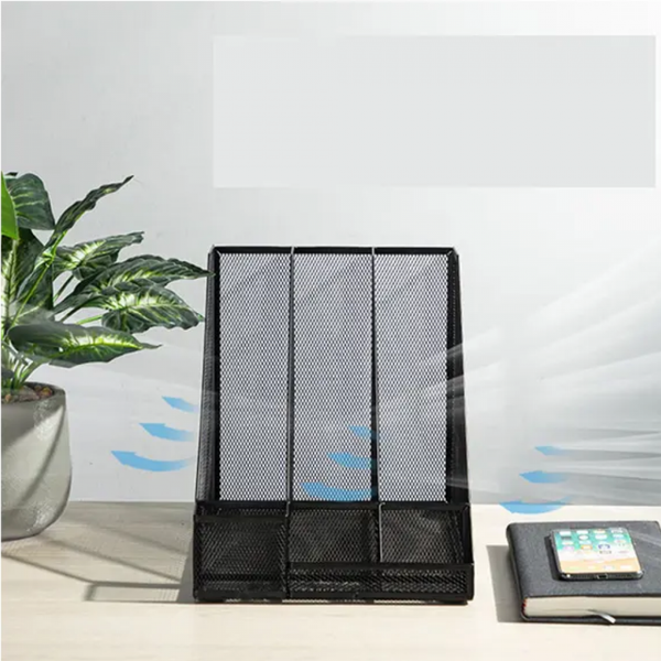 Изображение товара Лоток для бумаг Deli Вертикальный / 78987 (черный)