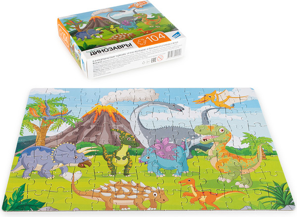 Изображение товара Пазл Dream Makers 104 Динозавры / RI1002C