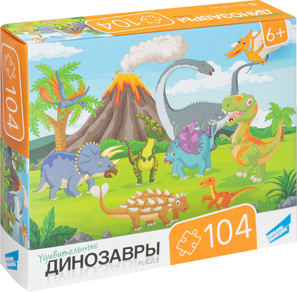 Изображение товара Пазл Dream Makers 104 Динозавры / RI1002C