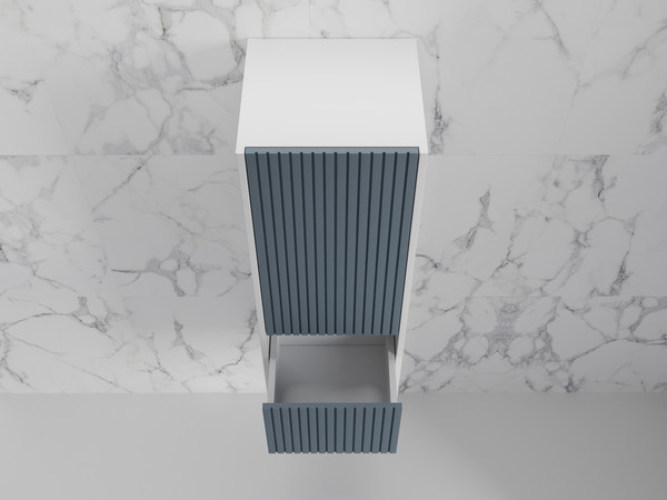 Изображение товара Шкаф-полупенал для ванной Symbolite Стокгольм 36 2 ящика (графит софт)