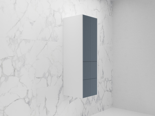 Изображение товара Шкаф-полупенал для ванной Symbolite Стокгольм 36 2 ящика (графит софт)