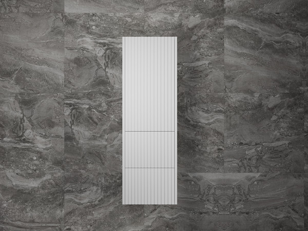 Изображение товара Шкаф-полупенал для ванной Symbolite Стокгольм 36 2 ящика (белый рифленый софт)