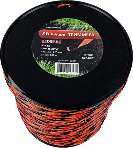 Изображение товара Леска для триммера Brait Бухта 2.70x436 270436SQTW / 06.07.186.019